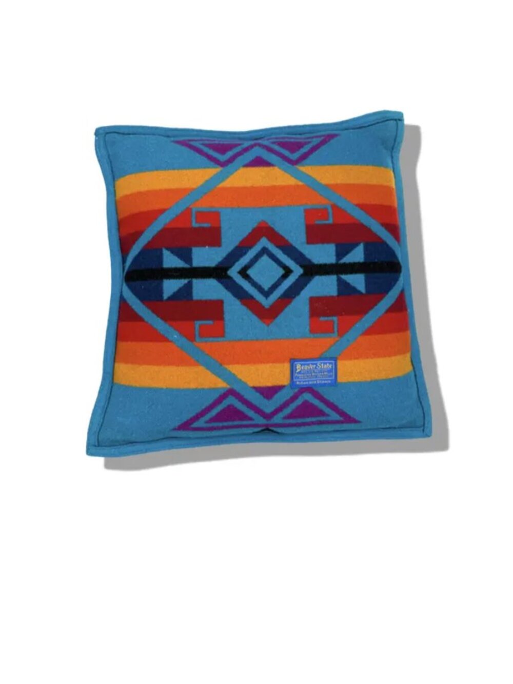 Pendleton Vintage Turquoise Beaver State Chief Joseph Wool Pillow
